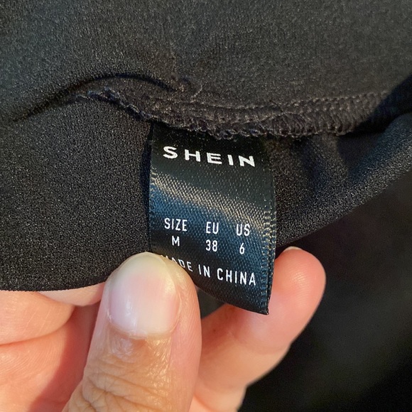 SHEIN Black Keyhole Back Mock Neck Crop Top & Skirt Set - Picture 9 of 10